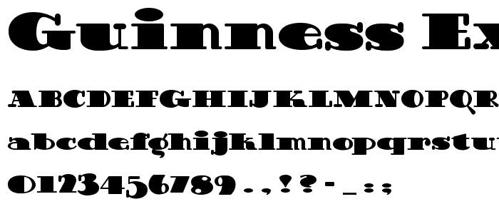 Guinness Extra Stout NF font